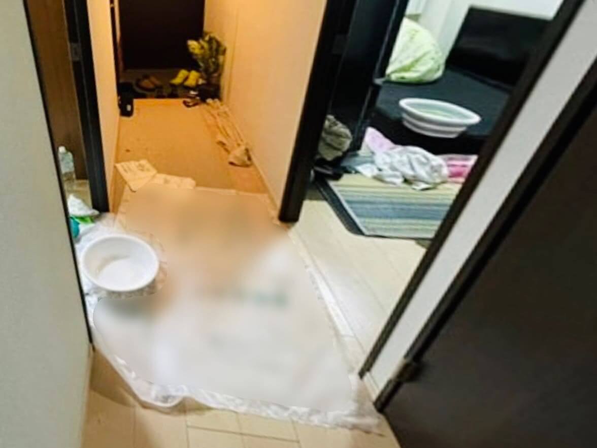 廊下の漏水被害