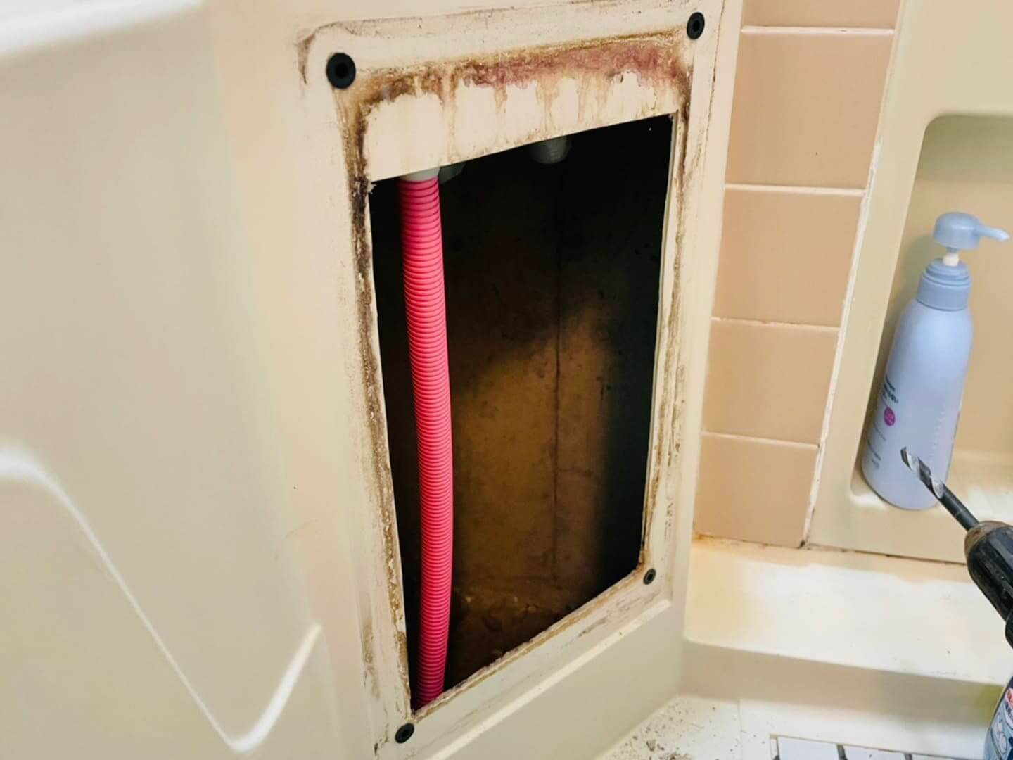 新規配管経路　浴室接続