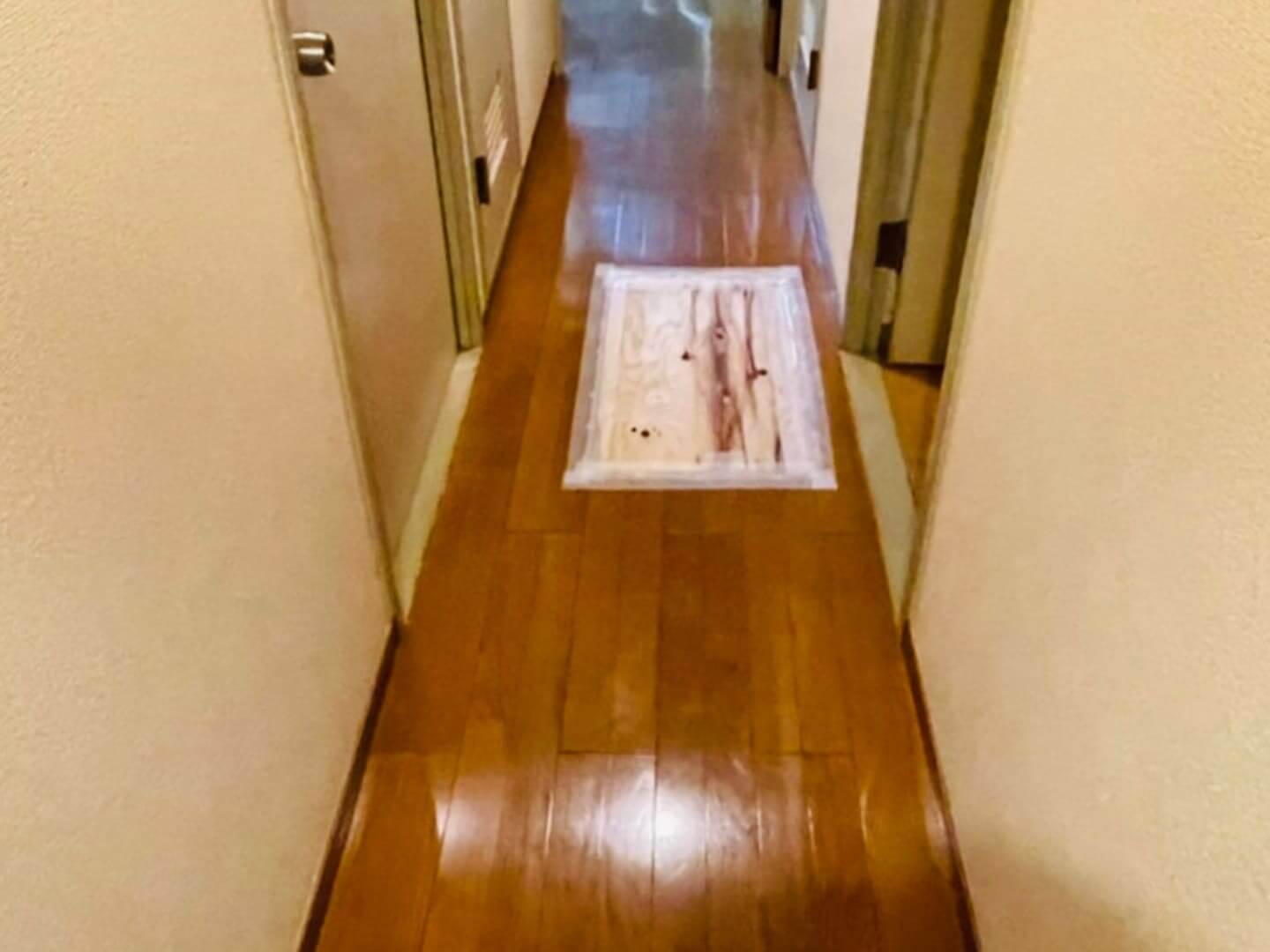 開口箇所の仮復旧