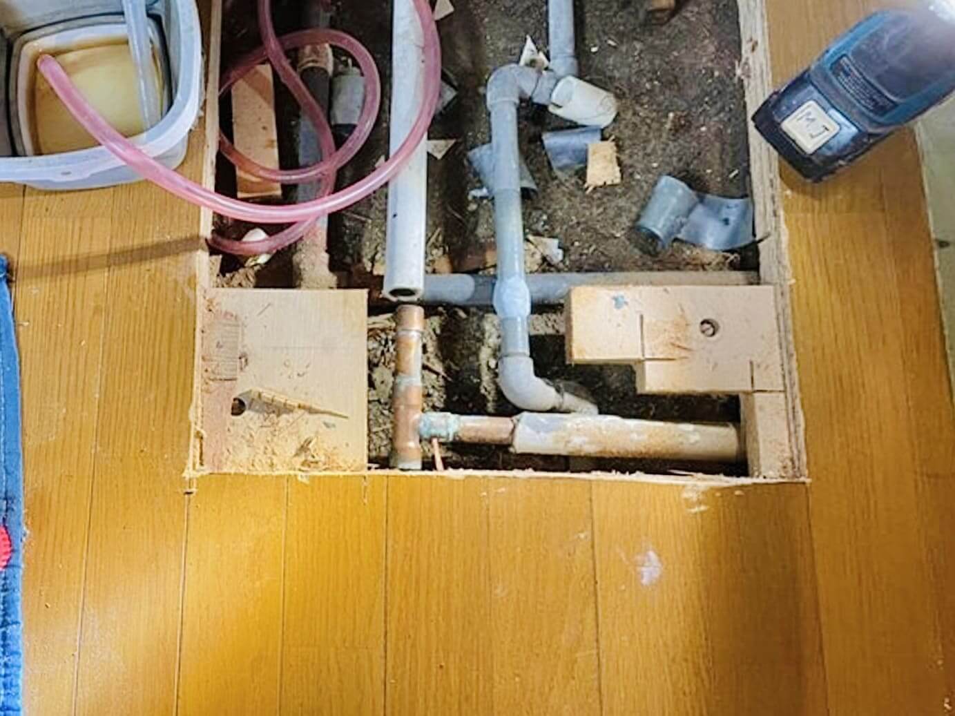 給湯管チーズ撮影